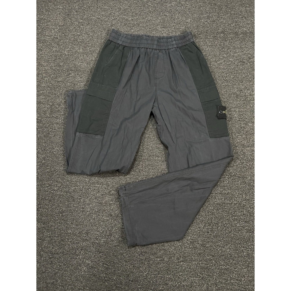 Stone Island Cargo Pants Joggers Men's Large Gray Drawstrings Cotton Utility‎
